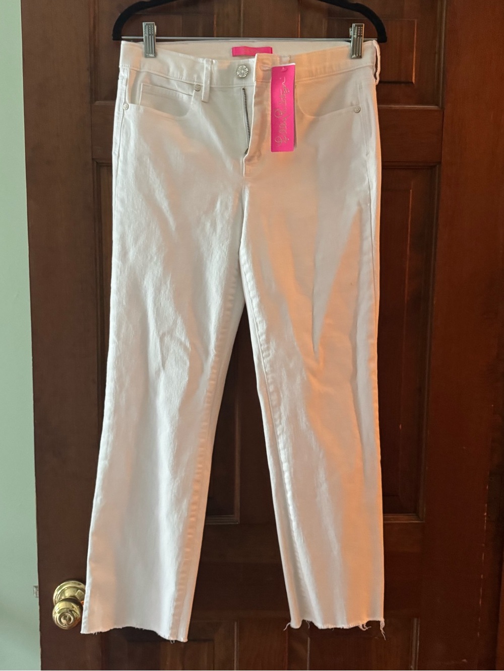 Lilly Pulitzer high rise white jean. New with tags!